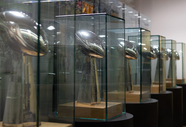 Before, the Steelers’ Lombardi Trophies were guarded by conventional clear glass.